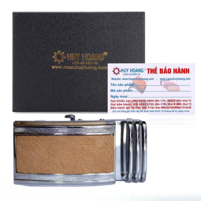 HP9421-22-23-24 - Đầu khóa da đà điểu Huy Hoàng da hột 4 phân đầu trắng màu đen, nâu đất, vàng bò, nâu đỏ