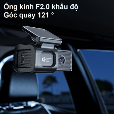Camera hành trình ô tô thương hiệu Mỹ HP F490W độ phân giải 2K, Wifi - Hàng Chính Hãng