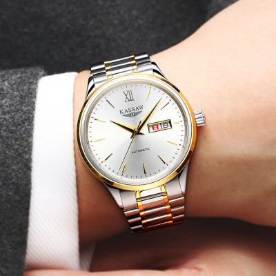 Đồng hồ nam chính hãng Kassaw K883-1 hàng mới 100% ,kính sapphire chống nước,chống xước,máy cơ (Automatic),dây kim loại thép không gỉ 316L ,kiểu dáng đơn giản ,size mặt to 42mm