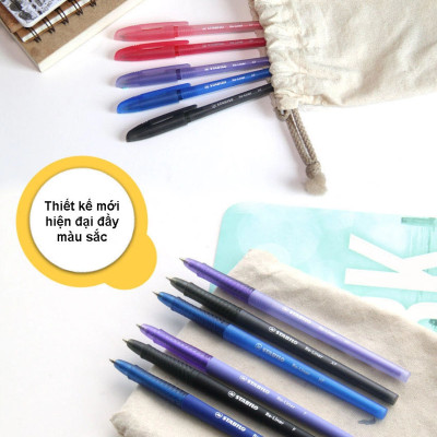 Bộ 3 Bút bi nắp STABILO Re-Liner F 0.7mm (BP868F-C3)