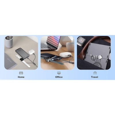 Cáp Sạc Nhanh Wi WU Legend 3in2 100W Wi-C050 sạc được điện thoại , đồng hồ applewatch/laptop.. - Hàng chính hãng