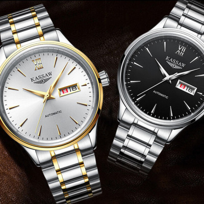 Đồng hồ nam chính hãng Kassaw K883-1 hàng mới 100% ,kính sapphire chống nước,chống xước,máy cơ (Automatic),dây kim loại thép không gỉ 316L ,kiểu dáng đơn giản ,size mặt to 42mm