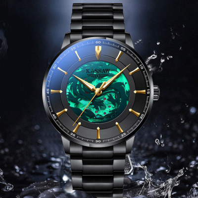 Đồng hồ nam chính hãng KASSAW FS4-1 Kính sapphire ,chống xước,Chống nước 50m,Bảo hành 24 tháng,Máy cơ (Automatic),Dây Kim loại Thép không gỉ 316L