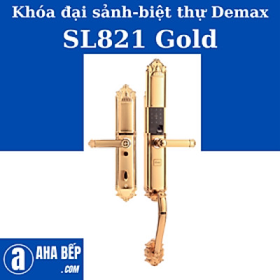 Khóa Đại Sảnh - Biệt Thự Demax SL821 Gold - APP WIFI. Hàng Chính Hãng
