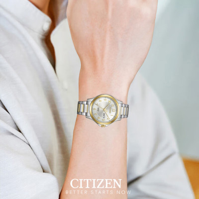 Đồng Hồ Nam Citizen Pin-Quartz Dây Thép Không Gỉ BF2026-89A - Mặt Trắng (41mm)