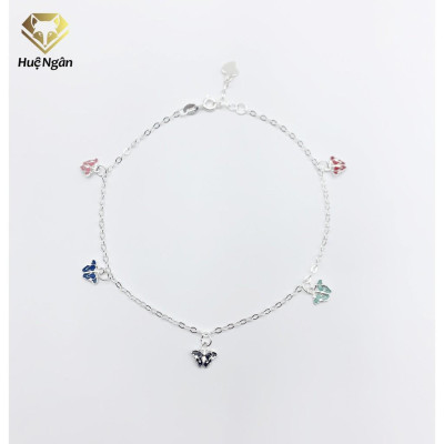 Lắc chân bạc Ý 925 Huệ Ngân- BUTTERFLY JL004
