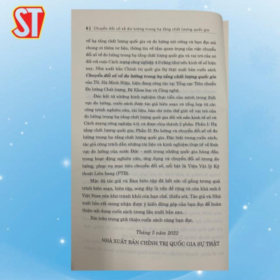 Sách - Chuyển Đổi Số Về Đo Lường Trong Hạ Tầng Chất Lượng Quốc Gia - NXB Chính Trị Quốc Gia