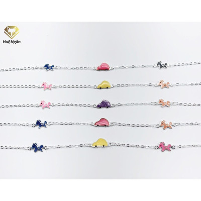 Lắc chân bạc Ý 925 Huệ Ngân- HORSE and CAR RYBJ50028