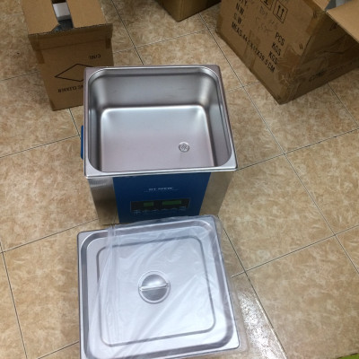 Bể rửa siêu âm Gtsonic VGT-2013QTD, 13L giúp tẩy rửa, làm sạch, vệ sinh, bảo dưỡng các vật dụng phòng thí nghiệm, công nghiệp cơ khí, dụng cụ nha khoa/y tế, dung cụ gia đình, trang sức, đồng hồ – Hàng Chính Hãng