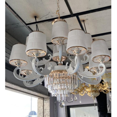 Đèn chùm KATI 12 tay , 8 tay hàng chuẩn xịn phong cách hiện đại - kèm bóng Led chuyên dụng (ảnh chụp thật 100%)