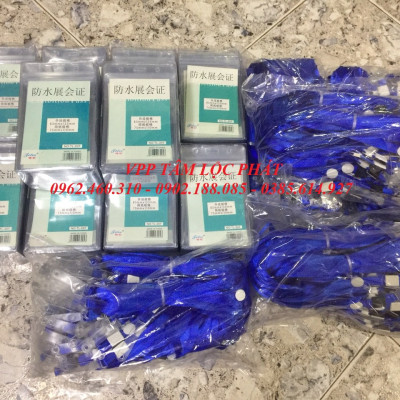 SỈ 50 BỘ THẺ ĐEO NHÂN VIÊN gồm BAO THẺ TÊN 207 (DỌC) + dây đeo thẻ lụa móc nhựa (LOẠI ĐẸP)