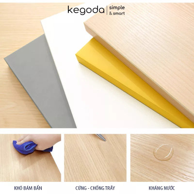 Kệ Hộp Chữ Nhật Dài 60cm, Rộng 30cm Màu Trắng Viền Vân Gỗ Thương Hiệu KEGODA KGD83