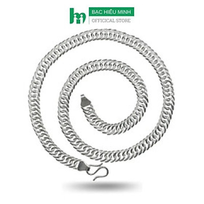 Vòng Cổ, Dây Chuyền Nam Kiểu Xích Kép Đơn Giản Nam Tính BẠC HIỂU MINH DBN073