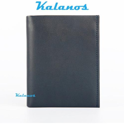 Bóp Ví nam da bò cao cấp Kalanos KBN120-Navy, ví da nam đứng màu xanh Navy cao cấp, ví nam da bò đẹp
