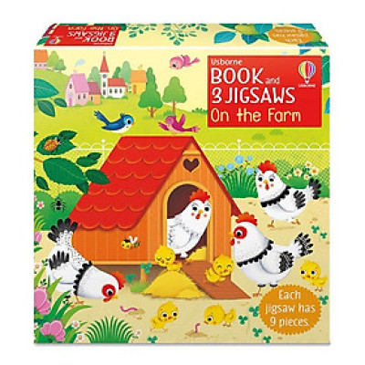 BỘ GHÉP HÌNH + SÁCH CHO BÉ -Book and 3 Jigsaws: On the Farm