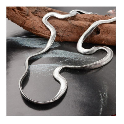 Dây Chuyền Xương Rắn Thép Titan, Thời Trang Và Tối Giản Hip-Hop, Dây Chuyền Áo Len Cao Cấp Sợi Mì