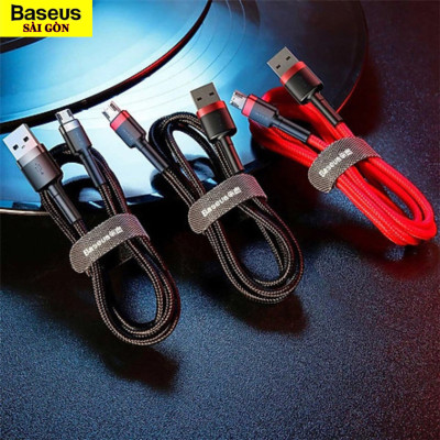 Cáp sạc Baseus Cafule Micro USB 2.4A nhanh truyền dữ liệu CAMKLF - Hàng chính hãng