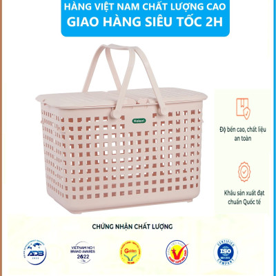 Làn nắp Hokori Việt Nhật , Làn đi sinh đựng đồ mẹ và bé , giỏ xách đi siêu thị đựng đồ siêu to - Hàng Việt Nam