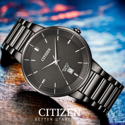 Đồng Hồ Nam Citizen Dây Thép Không Gỉ BI5127-51H - Mặt Đen