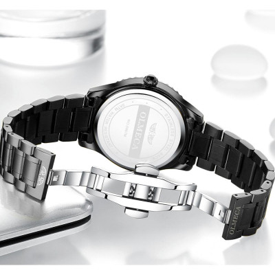 Đồng hồ thạch anh Dây đeo bằng thép không gỉ Thời trang chức năng 3ATM Hiển thị dạ quang OLMECA