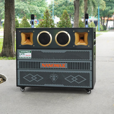 Loa Kéo Bình Bass Đôi Nanomax Pro-215 2200w Bass 40cm x2 Karaoke Bluetooth Hàng Chính Hãng