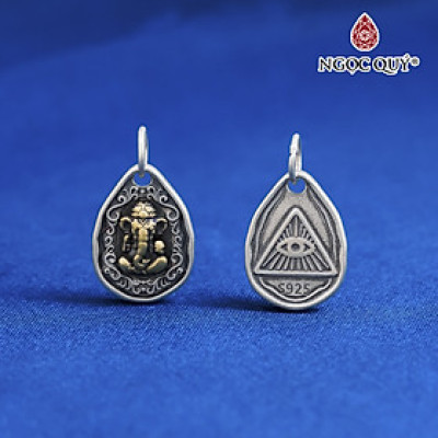 Charm bạc hình thần Ganesha - thần đầu voi treo - Ngọc Quý Gemstones