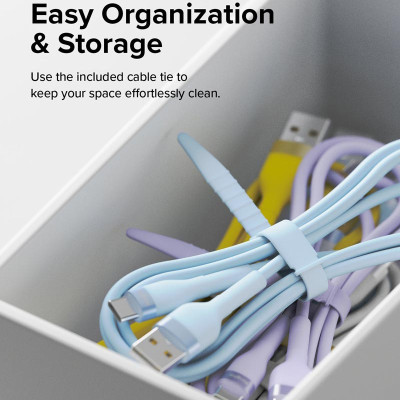 Cáp sạc nhanh cho điện thoại/laptop/tablet RINGKE Fast Charging Pastel Cable C-to-C nhiều màu - Hàng Chính Hãng