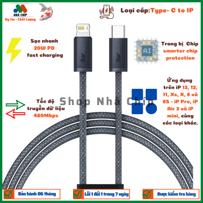 Cáp sạc nhanh siêu bền C to IP Baseus Dynamic Series FAST CHARGING DATA CABLE 20W dùng cho IP 13,12,... - Hàng chính hãng