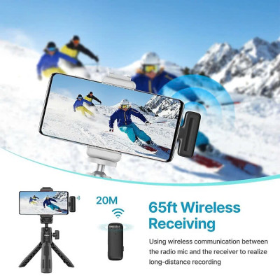 Micro Thu Âm Cài Áo Không Dây Cho Điện Thoại Android Cổng Type C Lọc Tiếng Ồn Xa 20m Máy Tính Bảng Máy Ảnh Hỗ Trợ Quay Video Tiktok Livestream Review Vlog Youtube Chất Lượng Cao – Hàng Nhập Khẩu