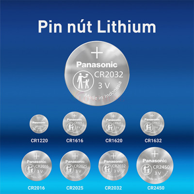 Vỉ Pin nút Panasonic 3V CR-2032VN/5B (1 viên/5 viên) - Hàng chính hãng