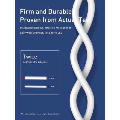 Cáp sạc nhanh siêu bền Baseus Mini White dùng cho Smartphone/ Tablet -Hàng Chính Hãng