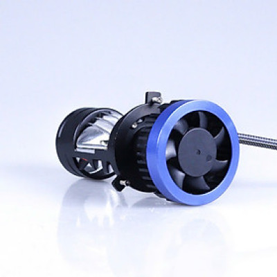 Đèn Pha Bi Led T2 Laser MA Racing bản mới 2024 80W có trợ pha laser tâm vàng sáng mạnh