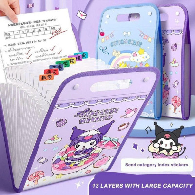 Bìa lưu trữ giấy A4 , tài liệu , gồm 13 lớp trong suốt  , nút bấm quai xách  đa năng và tiện lợi 