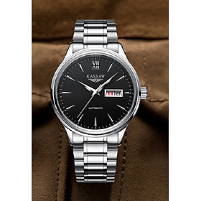 Đồng hồ nam chính hãng Kassaw K883-2 hàng mới 100% ,kính sapphire chống nước,chống xước,máy cơ (Automatic),mặt đen dây kim loại thép không gỉ 316L ,kiểu dáng đơn giản ,size mặt to 42mm