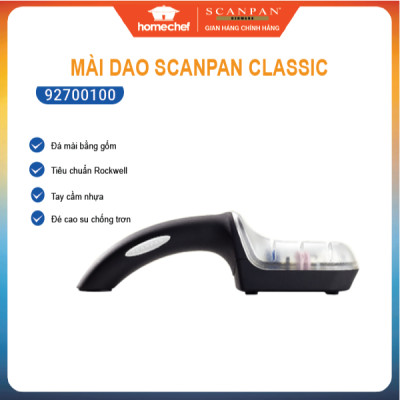 Dụng cụ mài dao 3 bước Scanpan Classic 92700100, đá mài bằng gốm, đế cao su chống trơn trượt