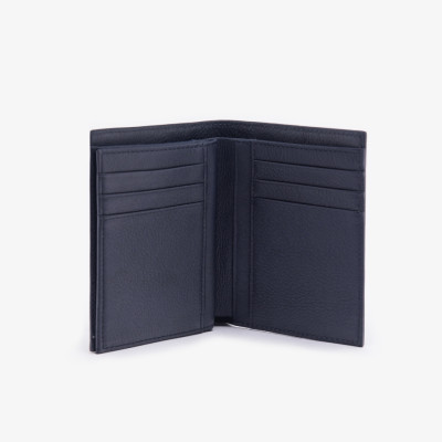 Ví Nam Bỏ Túi Da Thật GENCE C17 Chất Liệu Da Bò Cao Cấp Màu Xanh Navy Dáng Dọc