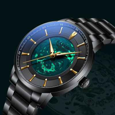 Đồng hồ nam chính hãng KASSAW FS4-1 Kính sapphire ,chống xước,Chống nước 50m,Bảo hành 24 tháng,Máy cơ (Automatic),Dây Kim loại Thép không gỉ 316L