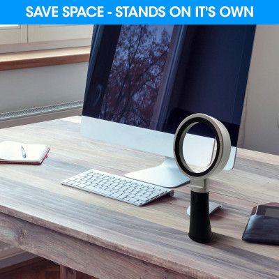 Kính lúp cầm tay đọc sách cao cấp Magnipros MP-9896 (10x, có đèn led 3 chế độ màu) - Hàng chính hãng