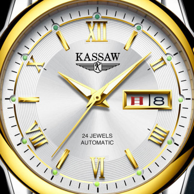 Đồng hồ nam chính hãng Kassaw K812-1 hàng mới 100% ,kính sapphire chống nước,chống xước,máy cơ (Automatic),dây kim loại thép không gỉ 316L ,kiểu dáng đơn giản