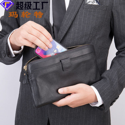 Ví cầm tay nam DA BÒ THẬT  - BEE GEE VNA9028