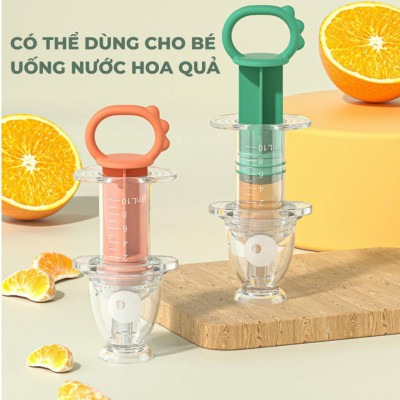 Bộ 2 Món Dụng Cụ Cho Bé Uống thuoc , Sữa, Nước Hoa Quả Đa Năng Tiện Lợi - Kèm Hộp và Cọ Vệ Sinh