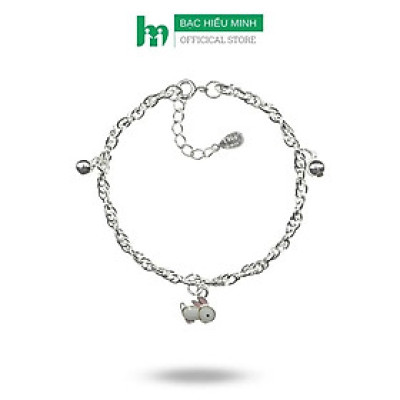Vòng , Lắc Tay Chân Cho Bé Bạc Ta S99 Dây Xoắn Kép Mix Thỏ Dễ Thương BẠC HIỂU MINH LTE534