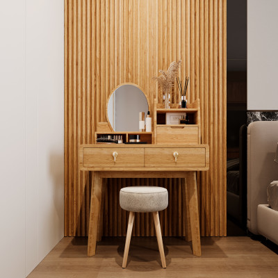 Bàn trang điểm phòng ngủ hiện đại BLUEWOOD BTD-001 gỗ MDF lõi xanh chống ẩm