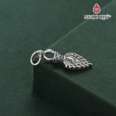 Charrm bạc treo họa tiết pháp bảo họa tiết lửa thiên - Ngọc Quý Gemstones