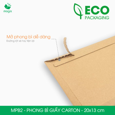 MPB3 - 22x16 cm - 60 phong bì carton đóng hàng - Bìa gói hàng, bìa cứng, bì thư | Magix Packaging