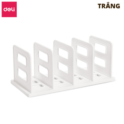 Giá Đựng Sách Để Bàn Deli - Kệ Chia 4 Ngăn Văn Phòng Học Sinh Sinh Viên - Chặn Sách Nhiều Ngăn Giúp Sắp Xếp Tài Liệu