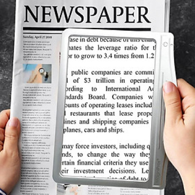 Kính lúp đọc sách cỡ lớn Anti- Glare Led Magnipros 1815 (5x, có đèn led) (Hàng chính hãng)