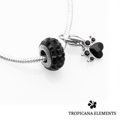 Lắc Tay Tropicana Phối Charm Swarovski Pha Lê Chân Cún Con