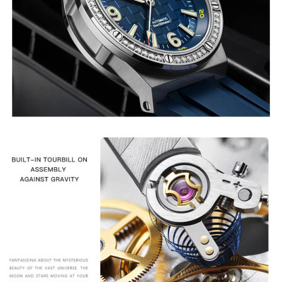 Đồng hồ nam chính hãng IW CARNIVAL IW661G-4 Kính sapphire ,chống xước,Chống nước ,Bảo hành 24 tháng,Máy cơ (Automatic),Dây cao su cao cấp,thiết kế thể thao