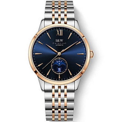 Đồng hồ nam chính hãng IW CARNIVAL IW527G-4 Kính sapphire ,chống xước ,Chống nước 30m ,Bảo hành 24 tháng,Máy cơ (Automatic),dây kim loại 316L không gỉ, thiết kế đơn giản dễ đeo